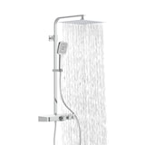 thumbnail of Duschsystem OCEAN, Edelstahl Regendusche mit Thermostat und Ablage, Handbrause mit 3 Funktionen, Duschbrause Chrom/Weiß