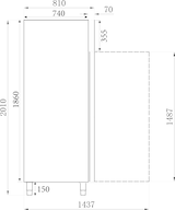 thumbnail of Kühlschrank BONGO auf Räder | 2x abschließbare Tür | 1200 Liter, HxBxT 201x134x81cm | -2/+8°C | Edelstahl/Aluminium + CHEFGASTRO Geschirrtuch