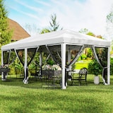 thumbnail of Outsunny carpa plegable 6x3 m cenador plegable con 6 paredes laterales de malla anti-UV y bolsa de transporte para camping fiestas crema