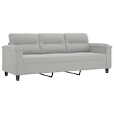 thumbnail of vidaXL 3-Sitzer-Sofa Hellgrau 180 cm Mikrofasergewebe