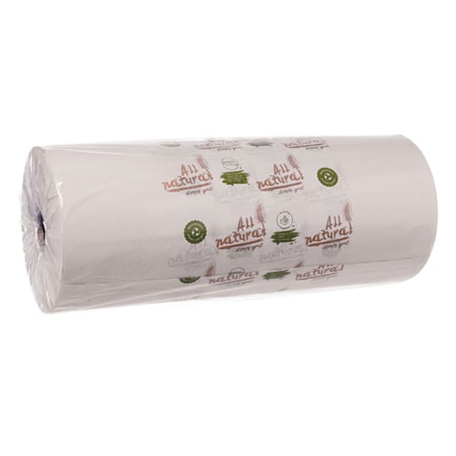 Bäckerseide Einschlagpapier 50 cm – Weiß „All Natural“ auf 10 kg Rolle