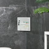 thumbnail of Relaxdays Medizinschrank, 2 Fächer, HxBxT: 30 x 30 x 17,5 cm, abschließbar, Stahl, Glastür, Eck Apothekenschrank, weiß