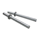 thumbnail of Fahrradanlehnbügel 118 x 78 cm Edelstahl Ø 60 mm grau Typ U Einbetonieren Fahrradständer Parker Typ U