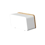 thumbnail of Boite à Pain avec Planche à Découper intégrée en Bambou et métal Blanc