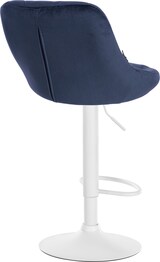 thumbnail of CHEFGASTRO Barhocker CAPE VERDE Samt Weiß HxBxT 83x46x49cm Samt Blau Barstuhl