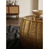 thumbnail of Couchtisch 60x36x60 cm Aluminium Gold Beistelltisch orientalisch rund, Flacher Sofatisch Metall, Design Wohnzimmertisch modern, Loungetisch