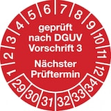 thumbnail of Dreifke® Prüfplakette geprüft nach DGUV Vorschrift 3 nächster Pr - 30 mm Folie selbstklebend