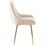 thumbnail of Lot de 2 chaises de salle à manger Elmira Crème/métal or