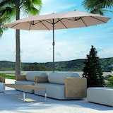 thumbnail of Outsunny Outsunny Chapéu de Sol Duplo para Jardim 4,6x2,7x2,4m Chapéu de Sol Anti UV com Manivela para Exterior Bege