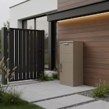 thumbnail of Boîte aux lettres taupe avec compartiment colis –  Acier Galvanisé