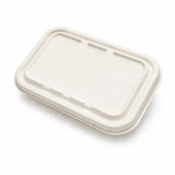 thumbnail of RyanPack Bagasse Deckel für Foodtray aus Zuckerrohr – 222×147×12 mm – Weiß – 50 Stück