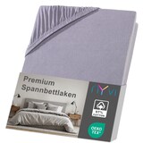 thumbnail of Spannbettlaken DreamScience Premium - Komfort Spannbetttuch, 190g/m², Einlaufschutz, Bügelfrei, mit Gummizug 90x200 - 100x200 cm grau