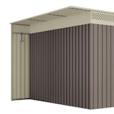 thumbnail of Hoggar - Caseta de Jardín Metálica Orebro 8,96m2 - 269x333x189cm - Leñero Lateral - Respiraderos - Techo Inclinado - Cobertizo Metal Almacenaje