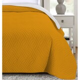 thumbnail of Tagesdecke 170x210 OEKO-TEX - gelb hellgrau Microfaser-Bezug wattiert gesteppt Wende-Design XXL Sofa Couch Bett Bettüberwurf