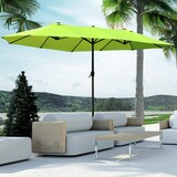 thumbnail of Outsunny Ombrellone da Giardino Doppio Apertura a Manovella Acciaio