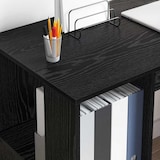 thumbnail of vidaXL Schreibtisch mit Regal Schwarz Eichen-Optik 130 x 50,5 x 75 cm