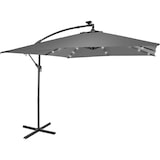 thumbnail of tectake Parasol à LED solaire Sunna avec manivelle 2,5 x 2,5 m - gris clair - 405024