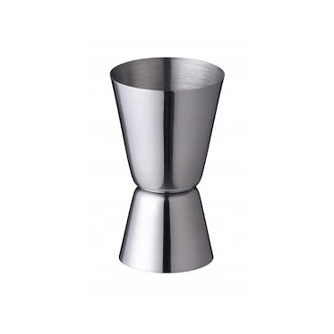 WellHome - Taza medidora de acero inoxidable con doble cara - 50 ml/1,69 oz y 25 ml/0,85 oz