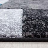 thumbnail of Carpetsale24 Teppich Läufer 80x300 cm – Kurzflor Konturenschnitt in Schwarz Grau Blau – Kariertes Design, für Flur, Küche, Wohnzimmer