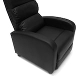 thumbnail of Poltrona relax reclinabile con poggiapiedi in similpelle Alice - Nero-SR653PUGN
