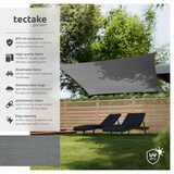 thumbnail of tectake Sonnensegel Sunny, wetterfestes HDPE-Material mit UV-Schutz - 5 x 7 m grau