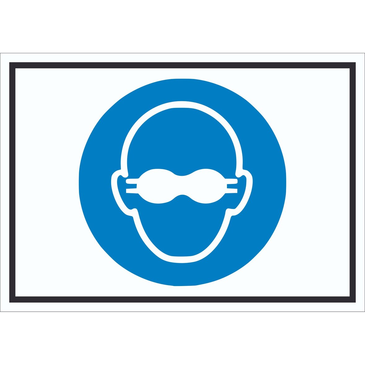 Weitgehend lichtundurchlässigen Augenschutz benutzen Symbol Schild A5 Rückseite selbstklebend