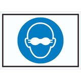 thumbnail of Weitgehend lichtundurchlässigen Augenschutz benutzen Symbol Schild A5 Rückseite selbstklebend