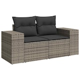 thumbnail of vidaXL 5-tlg. Garten-Sofagarnitur mit Kissen Grau Poly Rattan Akazie