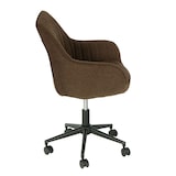 thumbnail of Bürostuhl | HxBxT 87x58x58 cm | Sitzhöhe 46cm | Stoff/Textil mit Armlehne | Braun | Drehstuhl Schreibtischstuhl Lehnstuhl
