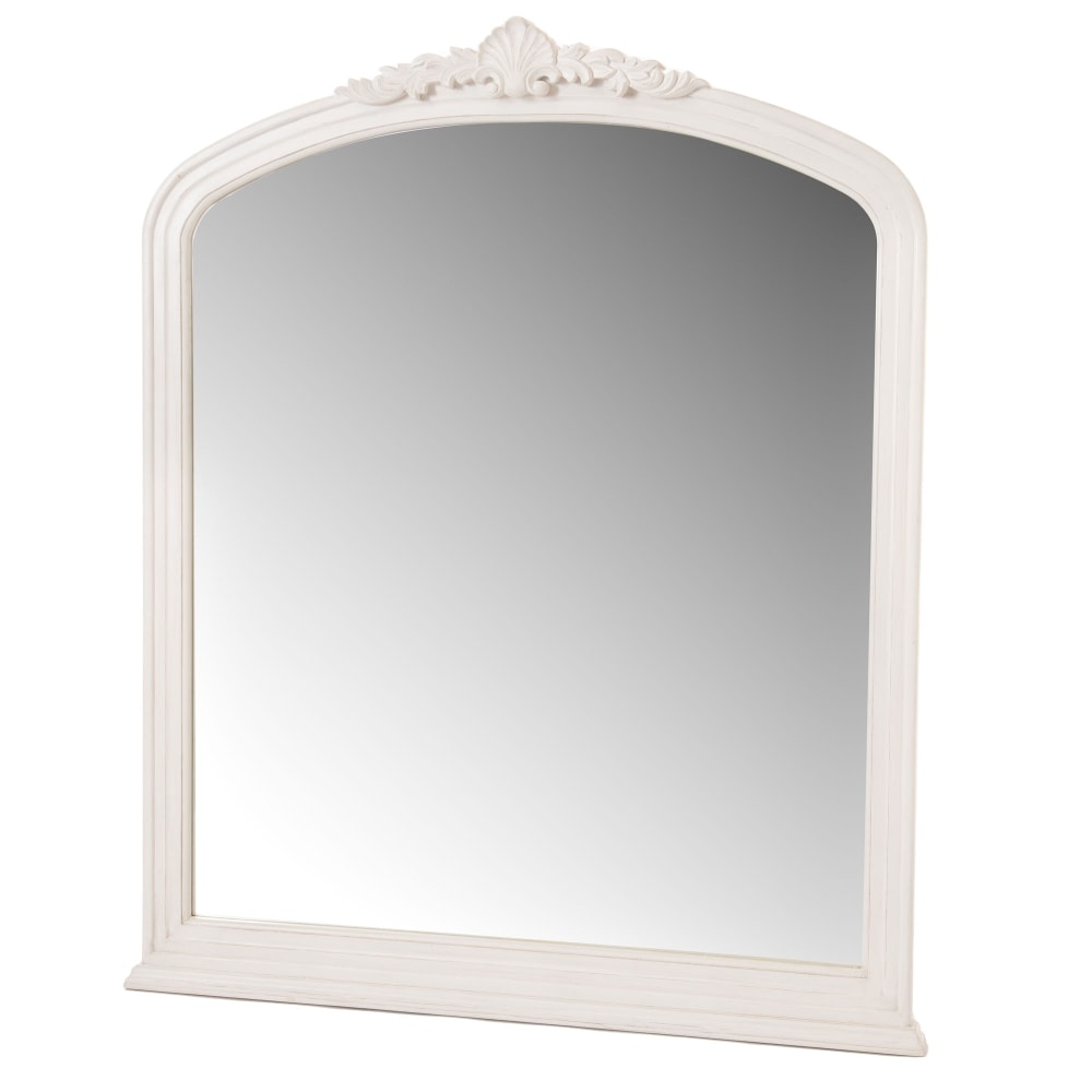 Miroir blanc Loberon -  Autre Bois Amadeus 120x6 cm