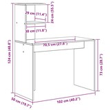 thumbnail of Scrivania artigianale in rovere 102 x 50 x 124 cm in derivati \u200b\u200bdel legno modello Vega StudioDesk Panorama