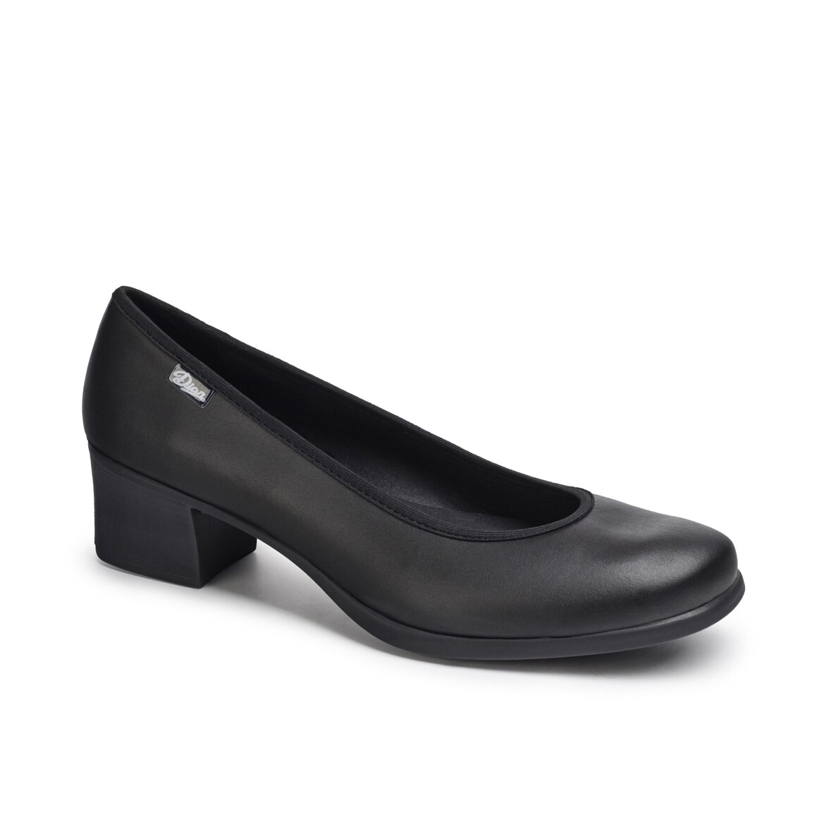 Zapato femenino tipo salón de piel micro D’COVER PLUS®, SALON NEGRO - Talla 38