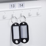 thumbnail of Relaxdays Schlüsselkasten, Zahlenschloss, 48 Haken, mit Schlüsselanhängern, HBT: 25 x 18 x 7,5 cm, Schlüsselbox, weiß