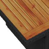 thumbnail of vidaXL 5-teiliges Garten-Esszimmer Set mit Kissen in Schwarz aus Poly Rattan und Akazie