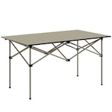 thumbnail of Outsunny mesa plegable camping de aluminio 95x55x50 cm con tapa enrollable y bolsa de transporte para acampar senderismo playa negro