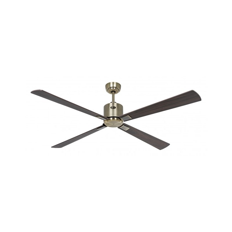 Ventilatore da soffitto CasaFan ECO NEO III 152 MA-NB/KI WIFI con motore in ottone anticato/pale reversibili in noce e ciliegio