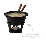 thumbnail of Boska Fondueset Party Mini - Fondue für Käsefondue - Mit teelicht - 300 ml - Spülmaschinenfester - Fonduetopf - Schwarz - Gusseisen