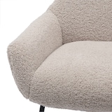 thumbnail of SalesFever Sessel und Hocker Set | Bezug Teddyfell | Beine Metall | B 79 x T 82 x H 103 cm | taupe – schwarz