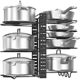 thumbnail of Organizador y Soporte de Sartenes y Ollas, Estante de Sartenes con 8 compartimiento Ajustable