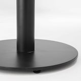 thumbnail of Table haute ronde 60 cm pied noir et revêtement bois clair