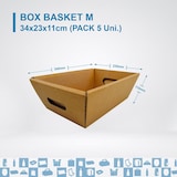 thumbnail of 5x Caja de Cartón Vacía sin Tapa 34X23X11cm - Caja de Regalos de Navidad, Pascua, Día del Padre, Día de la Madre, para Cestas de Empresa