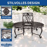 thumbnail of DanDiBo Baumbank Rund Metall Wetterfest Braun 96591 Rundbank ø 135 cm Gartenbank Sitzbank Bank Garten Antik
