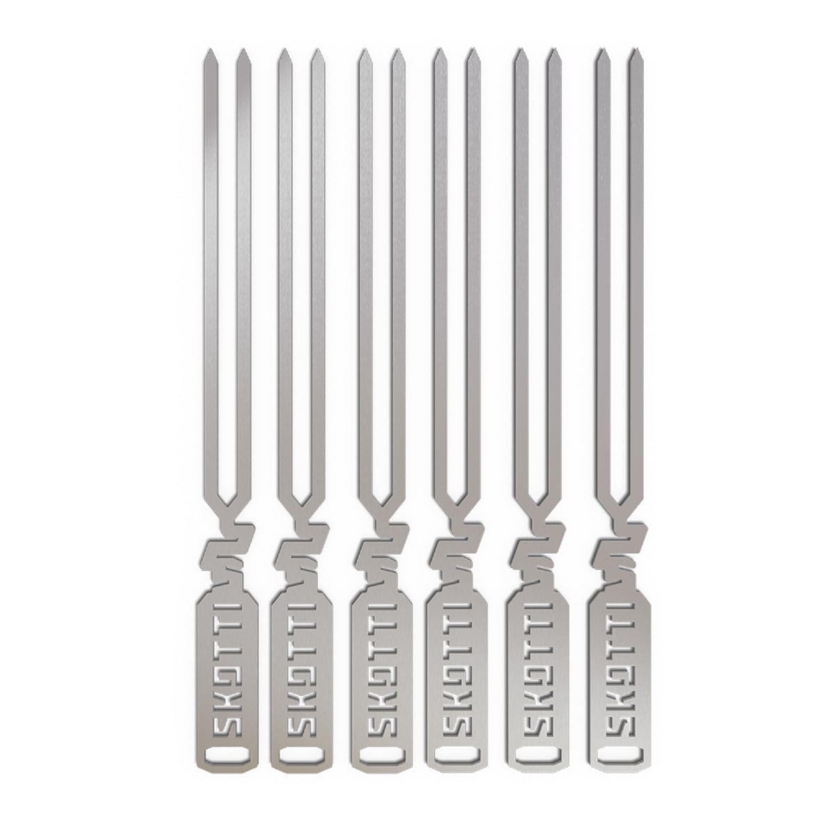 Skotti Pikes 6 Stück Grillspieße aus hochwertigem Edelstahl