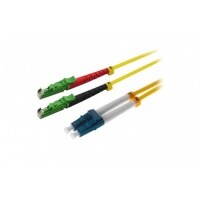 Helos LWL Patchkabel E2000® APC (LSH)/LC Duplex 9/125µm OS2 gelb 0,5m