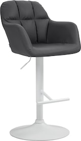 thumbnail of Barhocker Natoma Kunstleder schwarz/Metall matt weiss