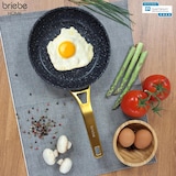 thumbnail of Briebe Gold Titanium Set 3 Sartenes Antiadherentes Inducción Titanio 18-20-24cm, Aluminio Forjado Antiadherente, Negro