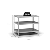 thumbnail of PROREGAL Fachbodenregal Schraubsystem | Grundregal | HxBxT 80x100x60cm | 3 Ebenen | Fachlast 200 kg | Beidseitig nutzbar | Verzinkt