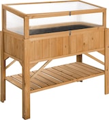 thumbnail of tectake Hoge plantenbak met plank en kweekopzet 119x57x124cm 119 x 57 x 90 cm Bruin