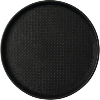 Tablett | Polystyrol | Schwarz | Rutschfest | Ø310mm