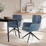 thumbnail of Esszimmerstuhl / Drehstuhl TARUGO Stoff blau hjh LIVING